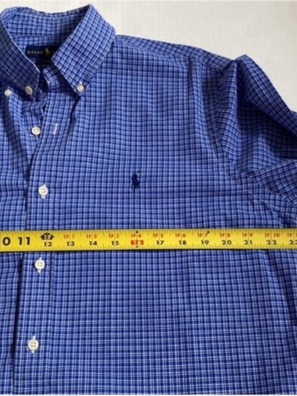 Polo Ralph Lauren Men's Long Sleeve Dress Button Down Shirt Blue size Large - Picture 6 of 14